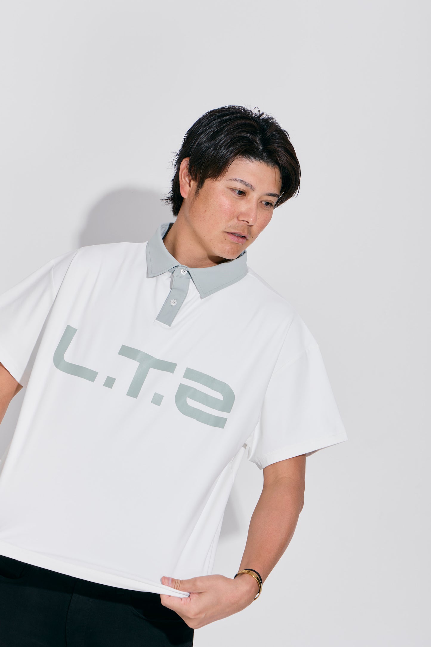 Contrast Collar Tech Polo